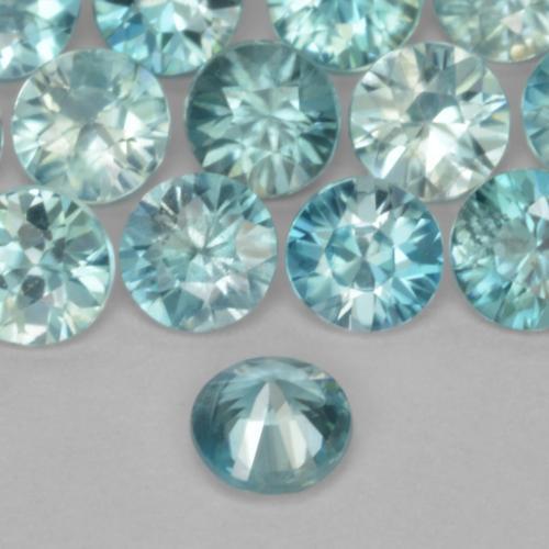 Achetez naturel 0,49ct bleue zircon gems, coupe roude, en provenance cambodge chez gemselect. en stock, livraison internationale!