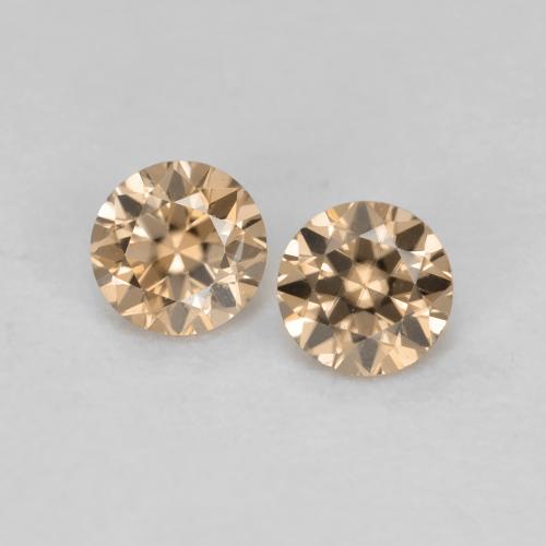 Achetez naturel 0,33ct orange zircon gems, coupe roude, en provenance cambodge chez gemselect. en stock, livraison internationale!