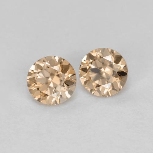 Achetez naturel 0,33ct orange zircon gems, coupe roude, en provenance cambodge chez gemselect. en stock, livraison internationale!