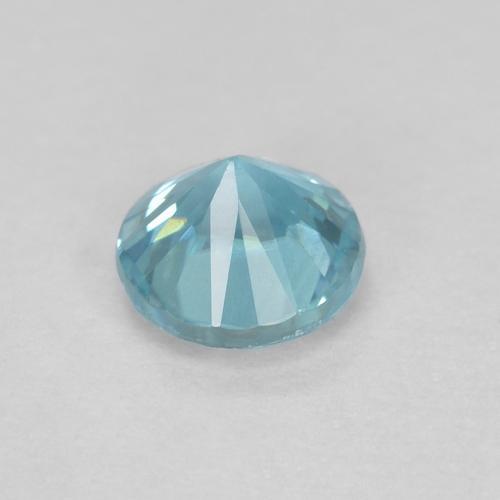 Zircon bleue naturelle coupe roude, 0,39 ct, VS