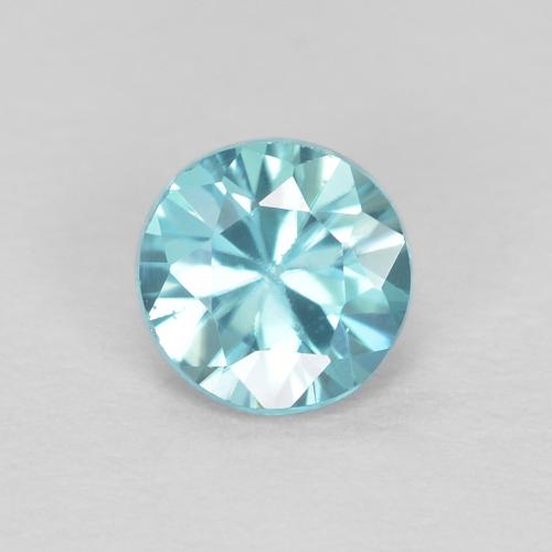 Zircon Bleu clair naturelle Coupe roude, 0.37 ct, VS