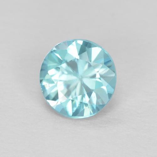 Zircon Bleu clair naturelle Coupe roude, 0.37 ct, VS