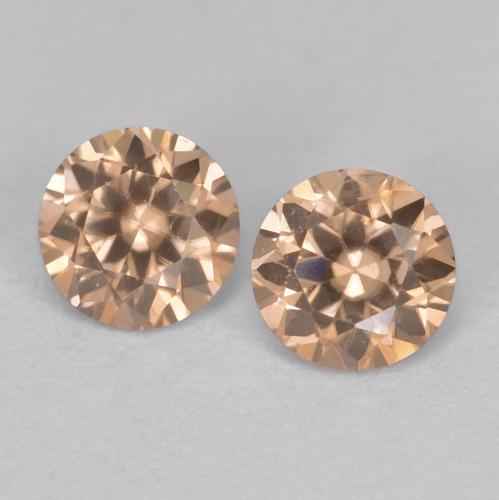 Achetez naturel 0,33ct orange zircon gems, coupe roude, en provenance cambodge chez gemselect. en stock, livraison internationale!