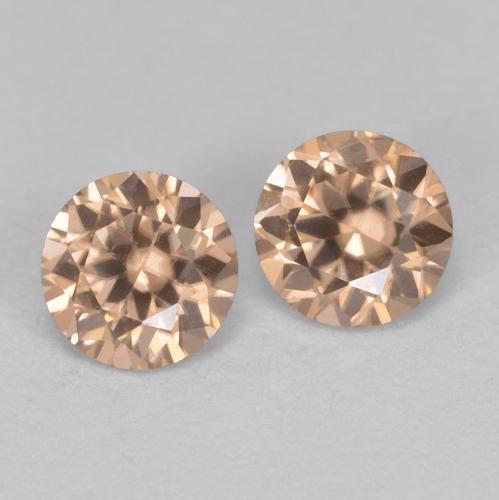 Achetez naturel 0,33ct orange zircon gems, coupe roude, en provenance cambodge chez gemselect. en stock, livraison internationale!