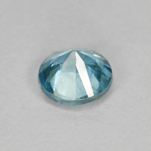 Zircon bleue naturelle coupe roude, 0,52 ct, VS