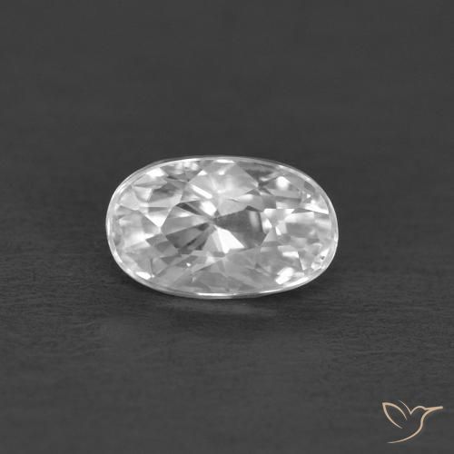 0.50ct Naturel Blanc Zircon, ovale, VVS