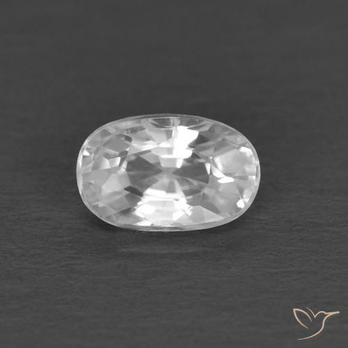0.45ct Naturel Blanc Zircon, ovale, VVS