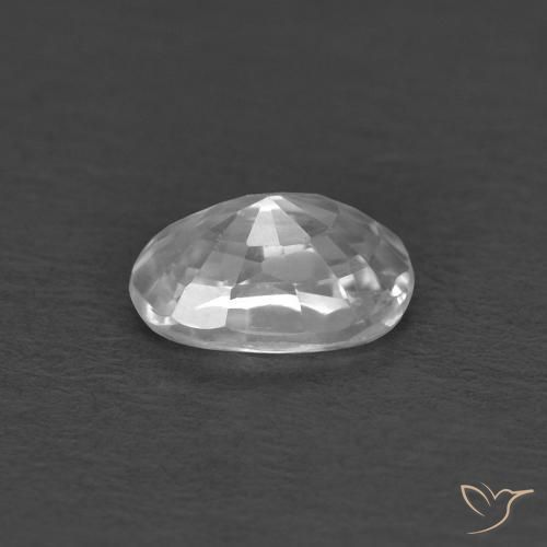 Zircon Blanc naturelle ovale, 0.45 ct, VVS