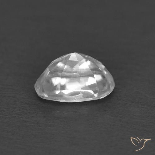 Zircon Blanc naturelle ovale, 0.50 ct, VVS-VS