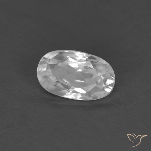 Zircon Blanc naturelle ovale, 0.40 ct, VVS