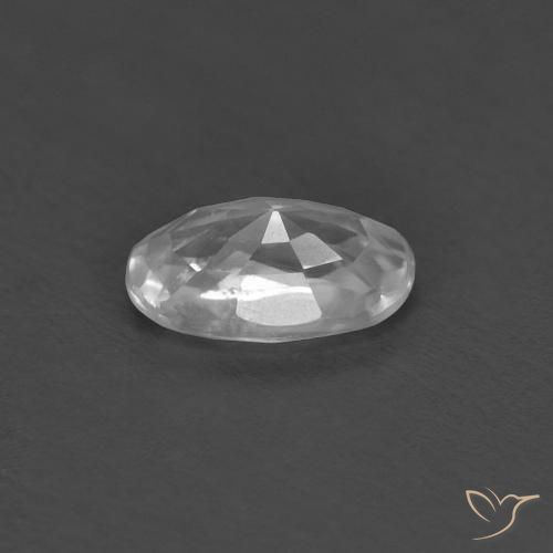 Zircon Blanc naturelle ovale, 0.40 ct, VVS