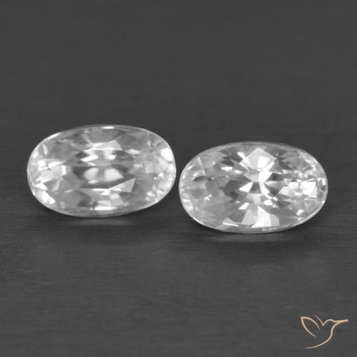 Shop natural 0.94ct Blanc Zircon gems, ovale, from Cambodge at GemSelect. In stock, global shipping!