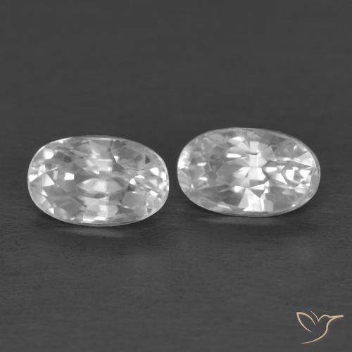 Shop natural 0.94ct Blanc Zircon gems, ovale, from Cambodge at GemSelect. In stock, global shipping!