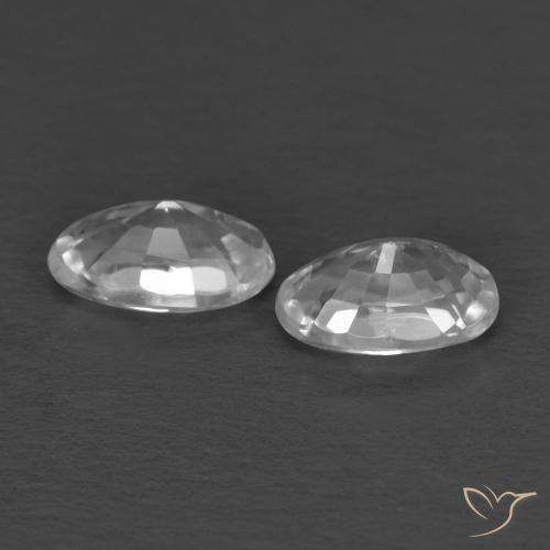 Shop natural 0.74ct Blanc Zircon gems, ovale, from Cambodge at GemSelect. In stock, global shipping!