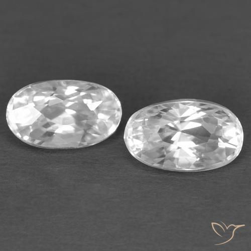 Shop natural 0.92ct Blanc Zircon gems, ovale, from Cambodge at GemSelect. In stock, global shipping!