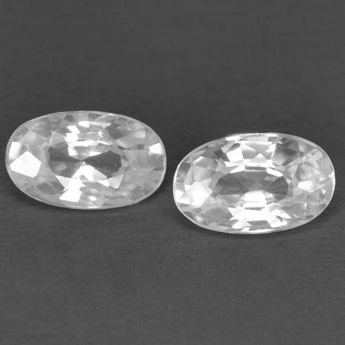 Achetez naturel 0,72ct blanc zircon gems, coupe ovale, en provenance cambodge chez gemselect. en stock, livraison internationale!