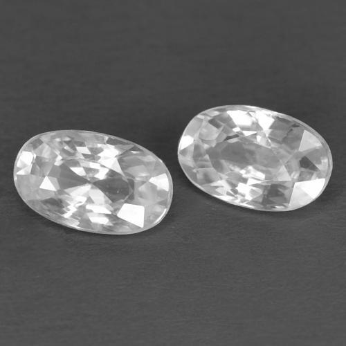 Achetez naturel 0,72ct blanc zircon gems, coupe ovale, en provenance cambodge chez gemselect. en stock, livraison internationale!