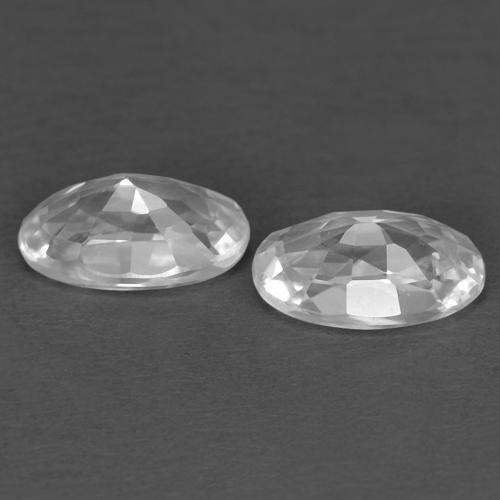 Achetez naturel 0,72ct blanc zircon gems, coupe ovale, en provenance cambodge chez gemselect. en stock, livraison internationale!