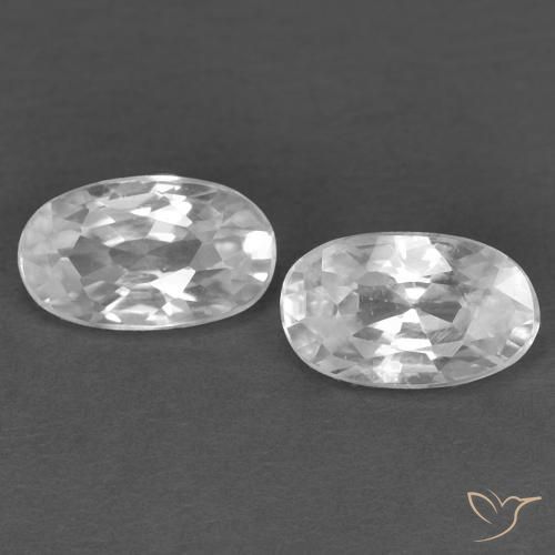 Shop natural 0.72ct Blanc Zircon gems, ovale, from Cambodge at GemSelect. In stock, global shipping!