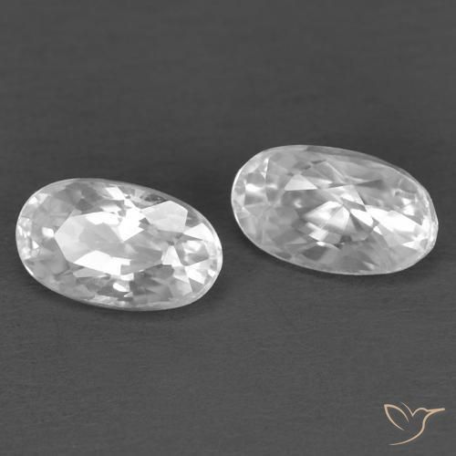 Shop natural 0.87ct Blanc Zircon gems, ovale, from Cambodge at GemSelect. In stock, global shipping!