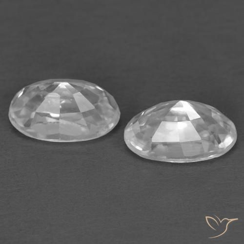 Shop natural 0.87ct Blanc Zircon gems, ovale, from Cambodge at GemSelect. In stock, global shipping!