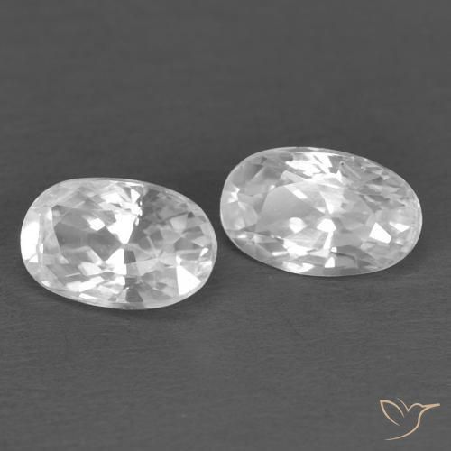 Shop natural 0.80ct Blanc Zircon gems, ovale, from Cambodge at GemSelect. In stock, global shipping!