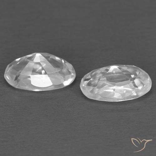 Shop natural 0.80ct Blanc Zircon gems, ovale, from Cambodge at GemSelect. In stock, global shipping!