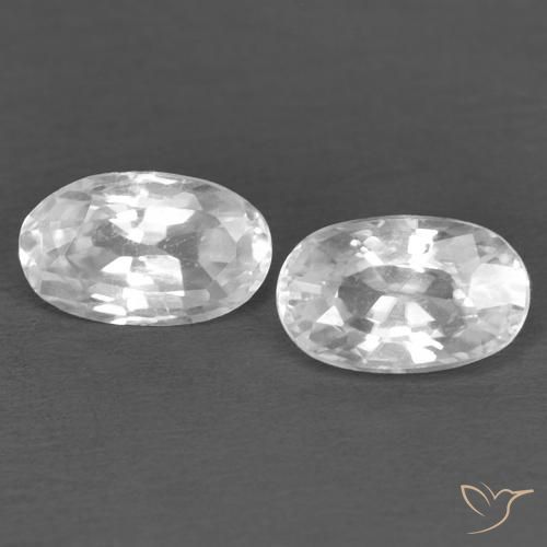 0.76ctw Naturel Blanc Zircon, ovale, VVS, Photo A
