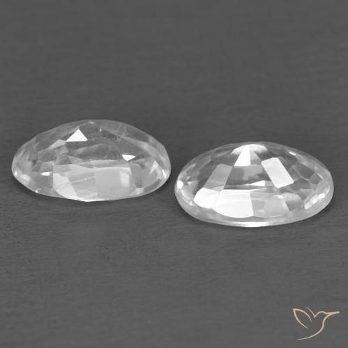 Shop natural 0.76ct Blanc Zircon gems, ovale, from Cambodge at GemSelect. In stock, global shipping!