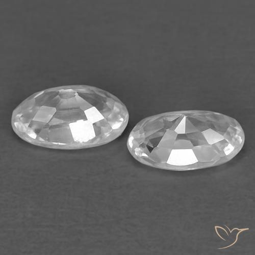 Shop natural 0.76ct Blanc Zircon gems, ovale, from Cambodge at GemSelect. In stock, global shipping!