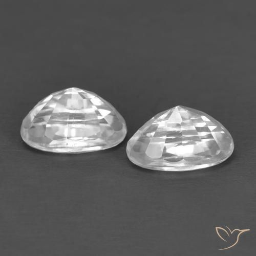 Shop natural 0.97ct Blanc Zircon gems, ovale, from Cambodge at GemSelect. In stock, global shipping!