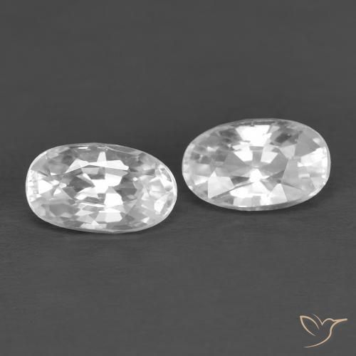 Shop natural 0.90ct Blanc Zircon gems, ovale, from Cambodge at GemSelect. In stock, global shipping!