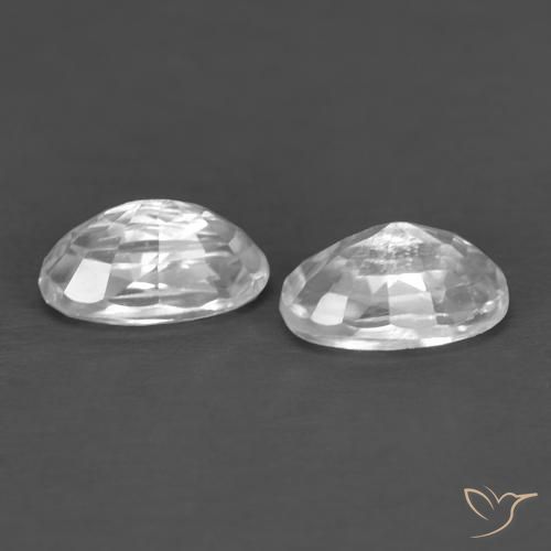 Shop natural 0.90ct Blanc Zircon gems, ovale, from Cambodge at GemSelect. In stock, global shipping!