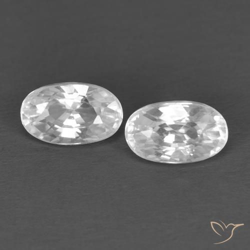 Shop natural 0.83ct Blanc Zircon gems, ovale, from Cambodge at GemSelect. In stock, global shipping!
