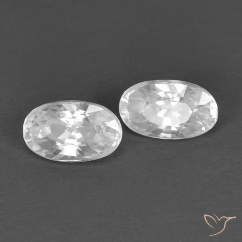 Shop natural 0.83ct Blanc Zircon gems, ovale, from Cambodge at GemSelect. In stock, global shipping!