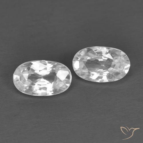 Shop natural 0.73ct Blanc Zircon gems, ovale, from Cambodge at GemSelect. In stock, global shipping!