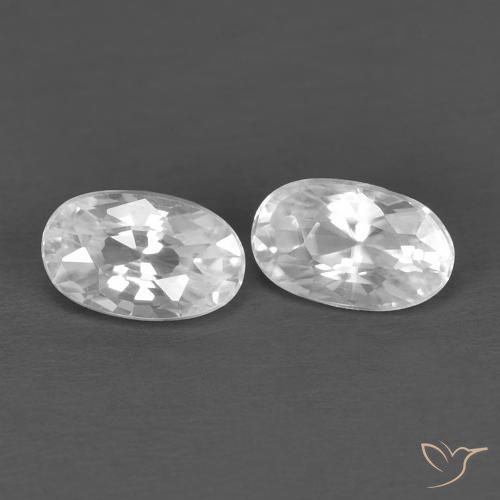 Shop natural 0.84ct Blanc Zircon gems, ovale, from Cambodge at GemSelect. In stock, global shipping!