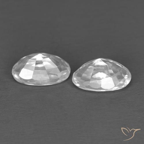 Shop natural 0.84ct Blanc Zircon gems, ovale, from Cambodge at GemSelect. In stock, global shipping!