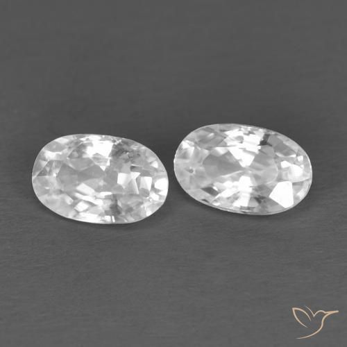 Shop natural 0.74ct Blanc Zircon gems, ovale, from Cambodge at GemSelect. In stock, global shipping!