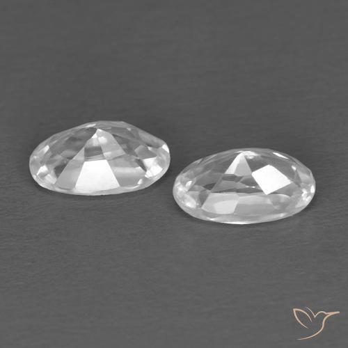 Shop natural 0.74ct Blanc Zircon gems, ovale, from Cambodge at GemSelect. In stock, global shipping!