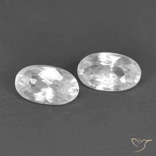 Shop natural 0.73ct Blanc Zircon gems, ovale, from Cambodge at GemSelect. In stock, global shipping!