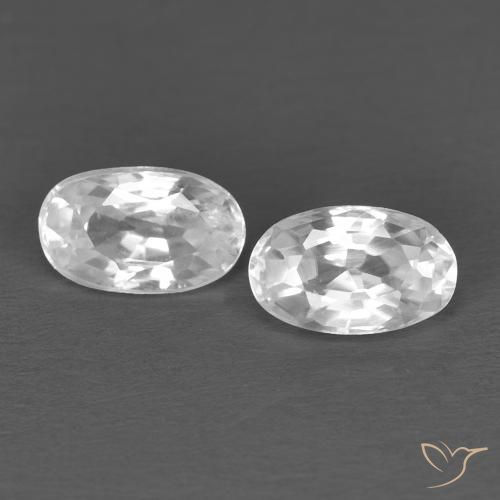 Shop natural 0.79ct Blanc Zircon gems, ovale, from Cambodge at GemSelect. In stock, global shipping!