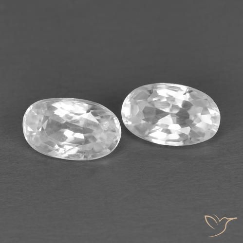 Shop natural 0.79ct Blanc Zircon gems, ovale, from Cambodge at GemSelect. In stock, global shipping!