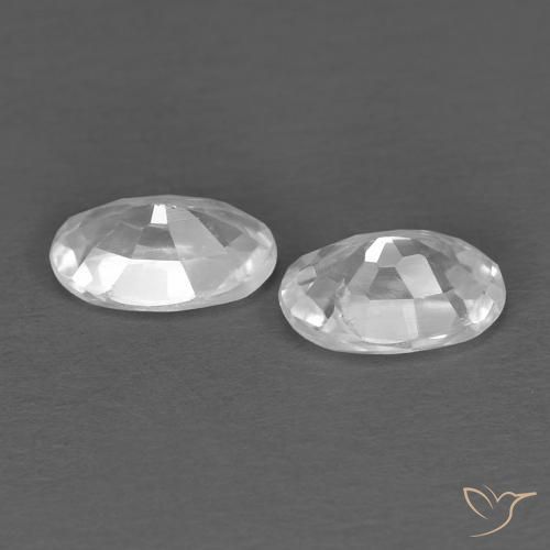 Shop natural 0.74ct Blanc Zircon gems, ovale, from Cambodge at GemSelect. In stock, global shipping!