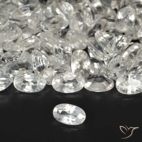 Zircon Blanc chaud naturelle ovale, 0.39 ct, VVS-VS