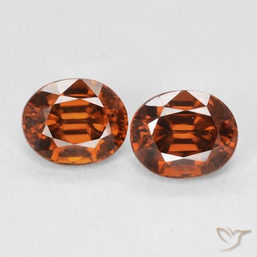 2.16ctw Naturel Orange foncé Zircon, ovale, VVS