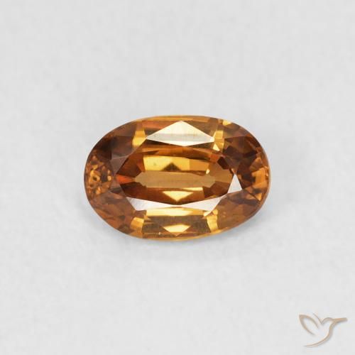 0.67ct Naturel Orange brun Zircon, ovale, VVS