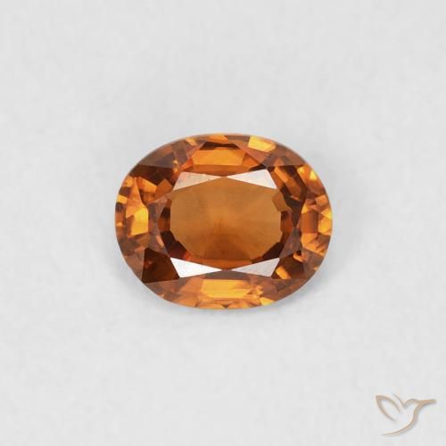 0.45ct Naturel Orange terre Zircon, ovale, VVS