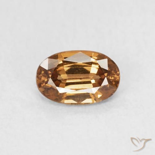0.77ct Naturel Orange brunâtre Zircon, ovale, VVS, Photo A