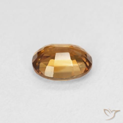 Zircon Orange moyen naturelle ovale, 0.94 ct, VVS